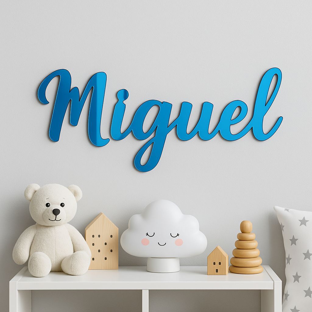 Nome Personalizado em Acrílico Espelhado